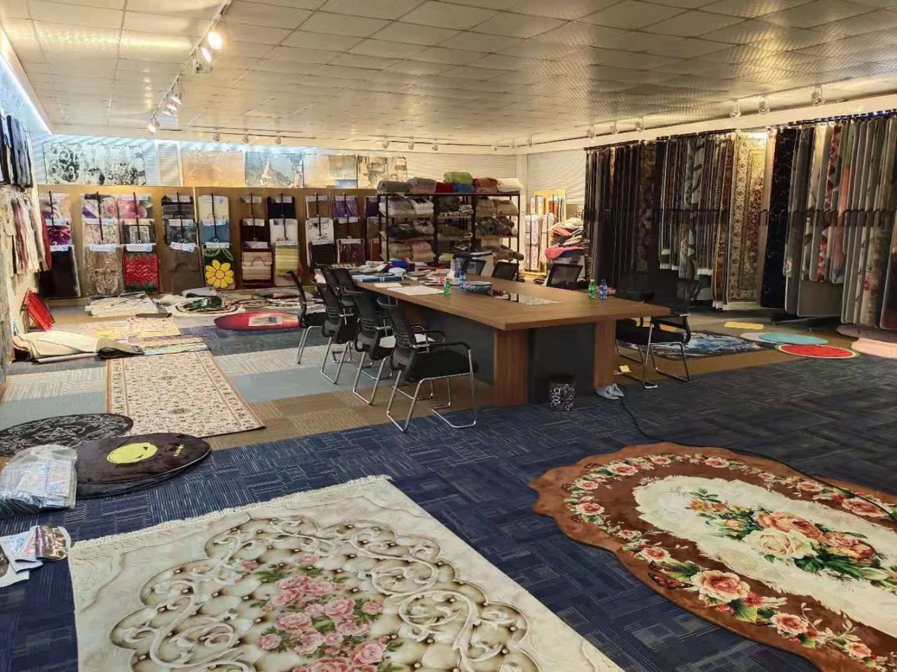Carpet and Carpet Tile Samples in Product Showroom